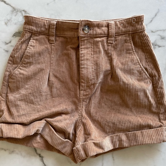 Express High-Waist Corduroy Shorts - Picture 1 of 4